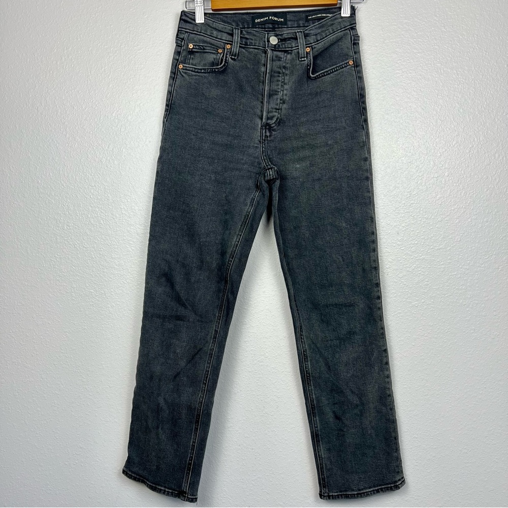 Aritzia Denim Forum Arlo High Rise Straight Black Jeans - Size 25
